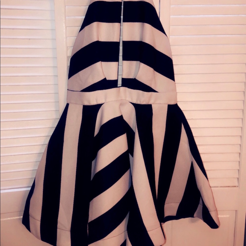 Black and white party dress